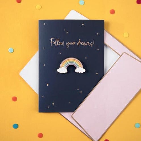 Dreams Birthday Card with Enamel Pin | Online Birthday Cards UK Party Deco