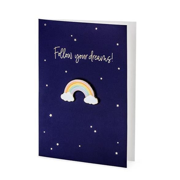 Dreams Birthday Card with Enamel Pin | Online Birthday Cards UK Party Deco
