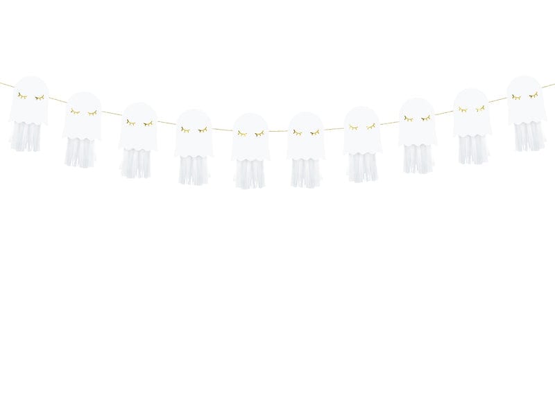 Ghost Paper Garland | Fun Halloween Party Decorations UK Party Deco