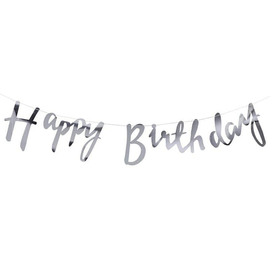 Silver Birthday Banner | Pretty Little Party Shop UK Ginger Ray