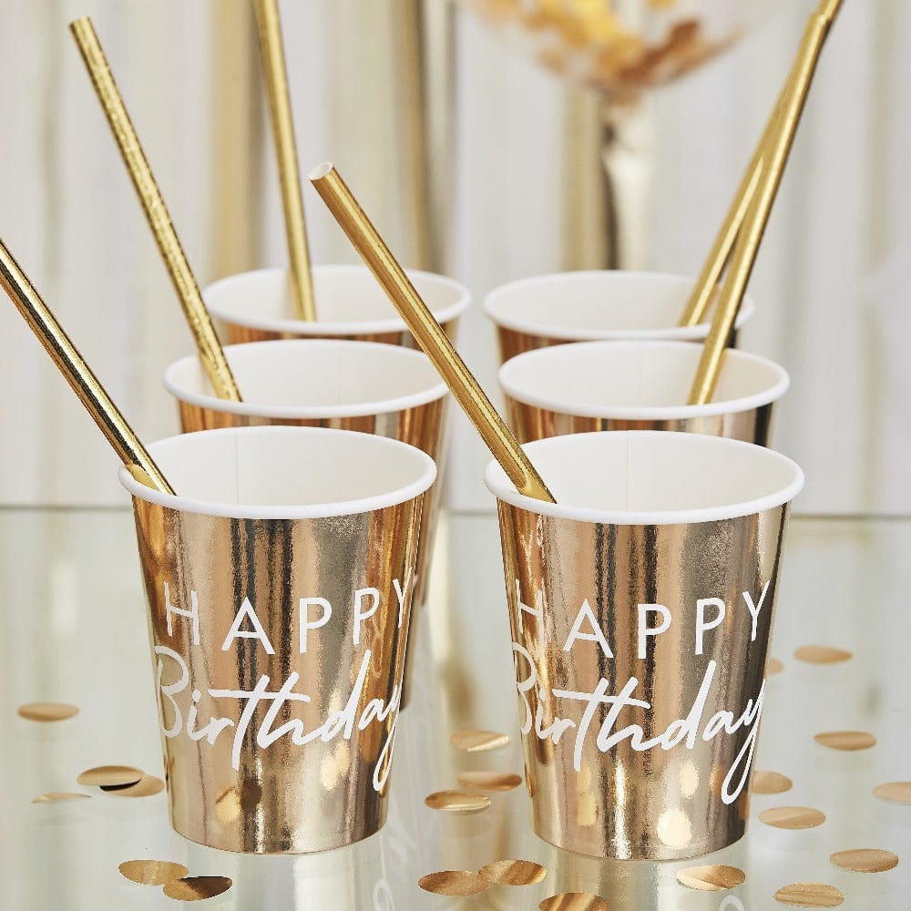 Gold Party Cups | The No1 Party Cup | Best Party Tableware UK Ginger Ray