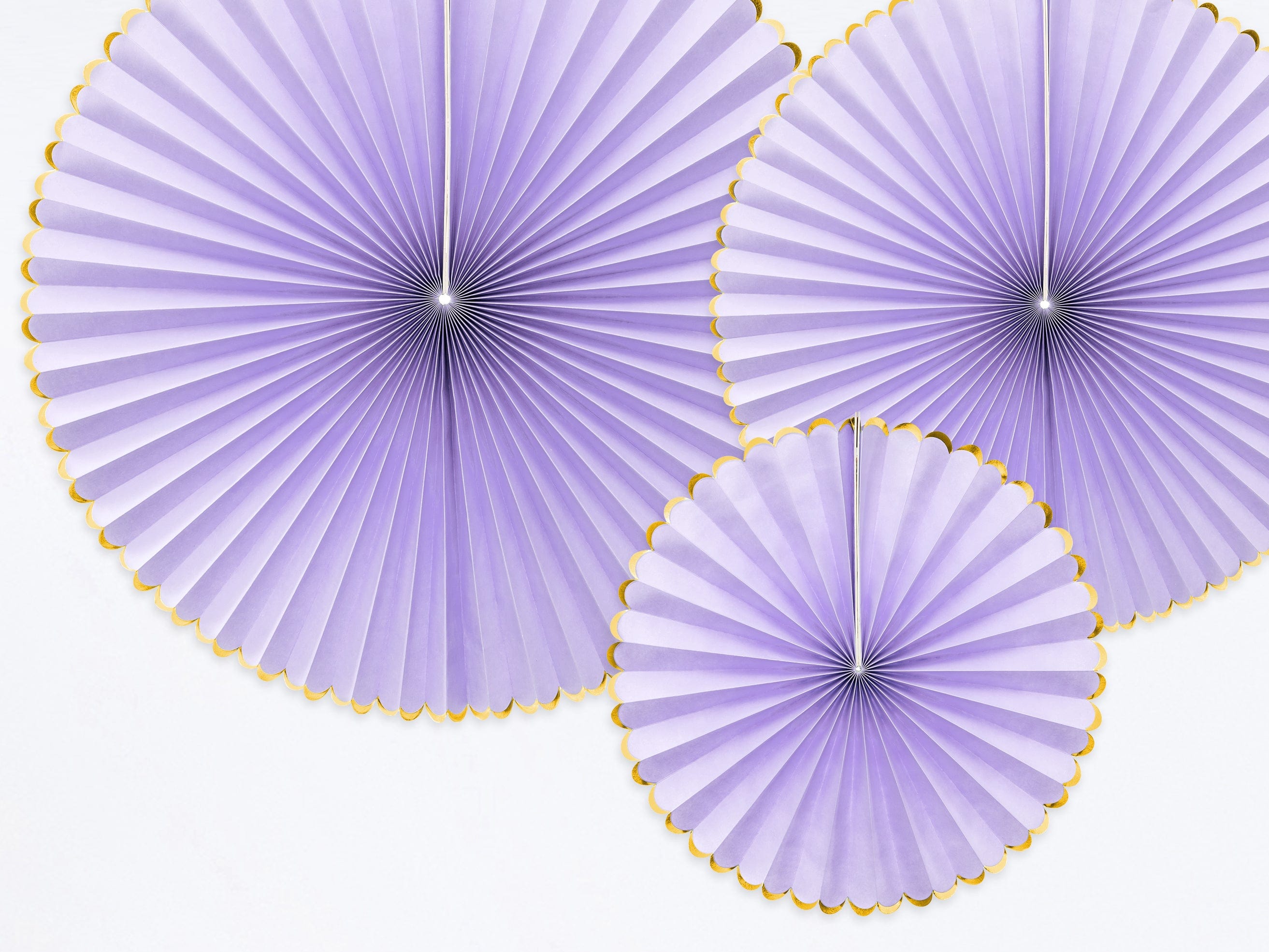 Purple paper shop fans wedding