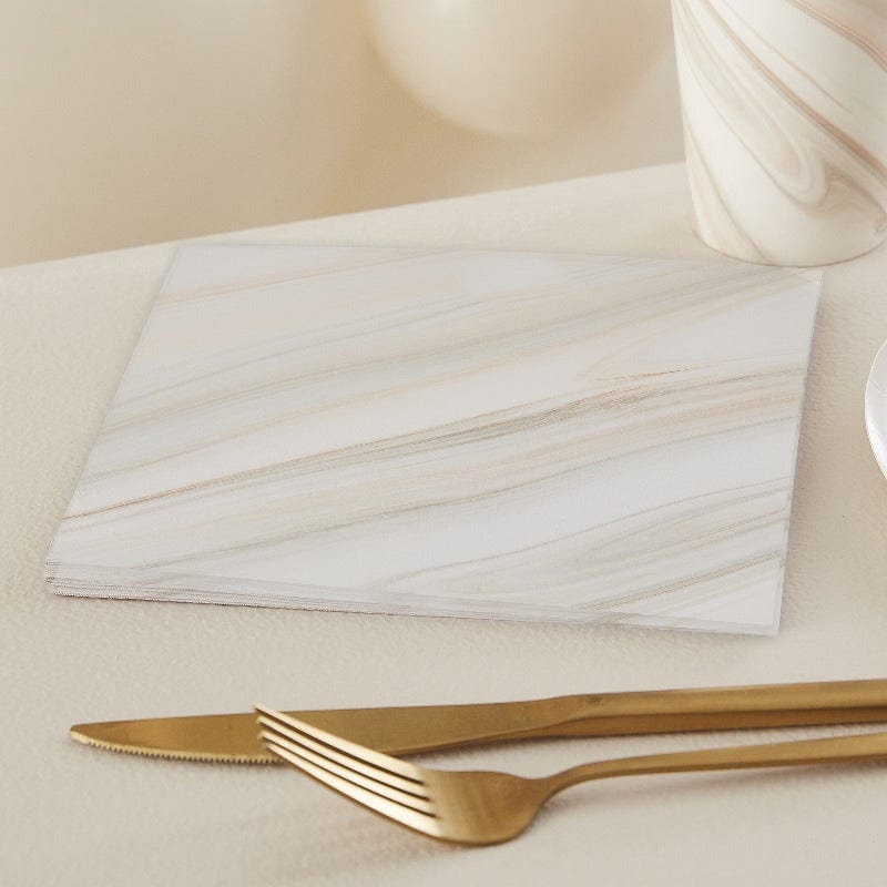 Marble Party Napkins | Adult Paper Serviettes | Wedding Party Supplies Ginger Ray