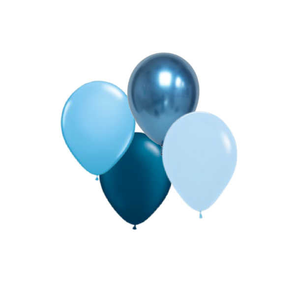 Mini 5" Balloon Mix - Blue Denim (12 Pack)