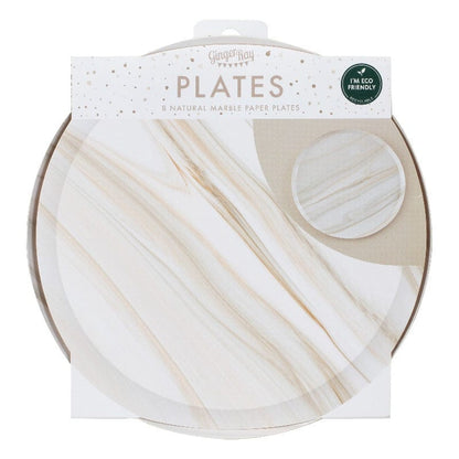 Marble Party Plates | Adult Paper Plates | Wedding Party Supplies Ginger Ray