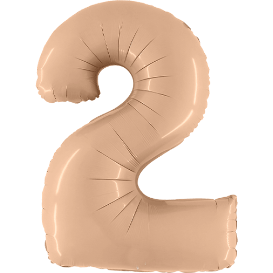Nude Balloon Numbers | blush Helium Number Balloons Grabo