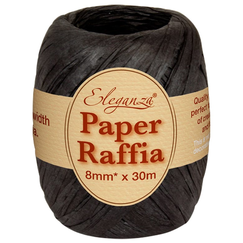 Black Paper Raffia Balloon Ribbon | Eco biodegradable Balloon Ribbon Oaktree UK