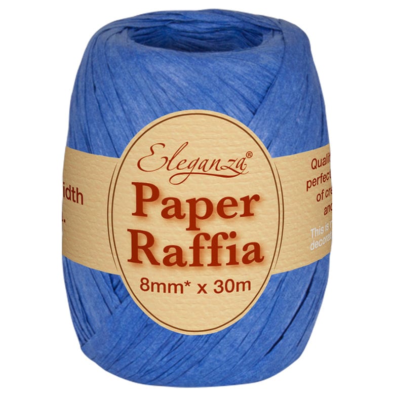 Blue Paper Raffia Ribbon | Eco biodegradable Balloon Ribbon Oaktree UK