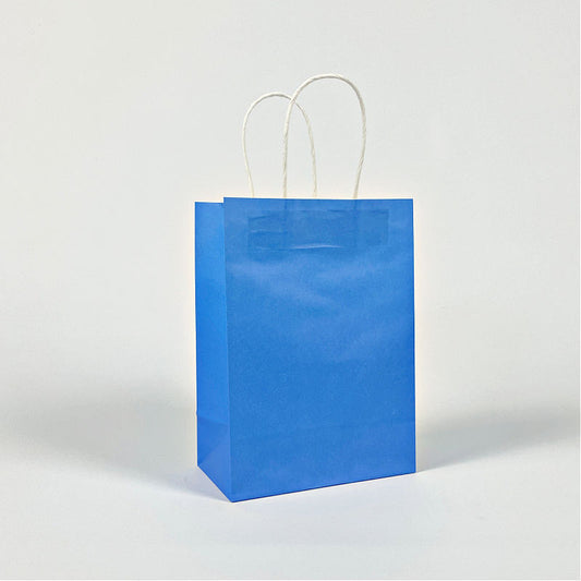 Blue Party Bags with Handles | Block Bottom Party Bags