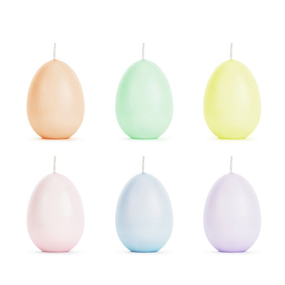 Pastel Egg Candles (6 in tray)