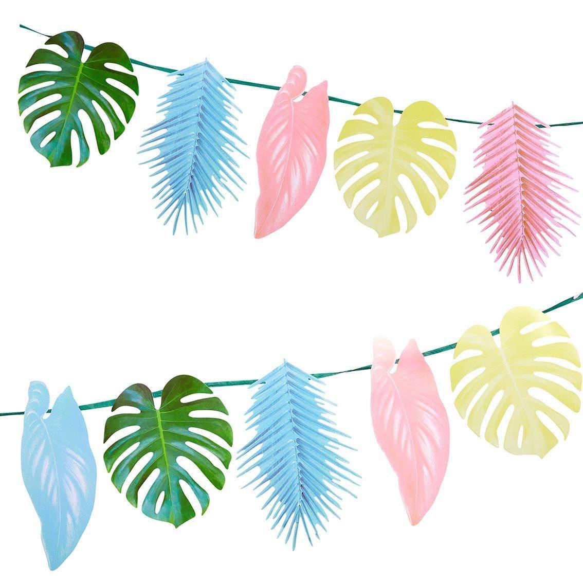 Pastel Leaf Garland | Tropical Party Decorations Talking Tables