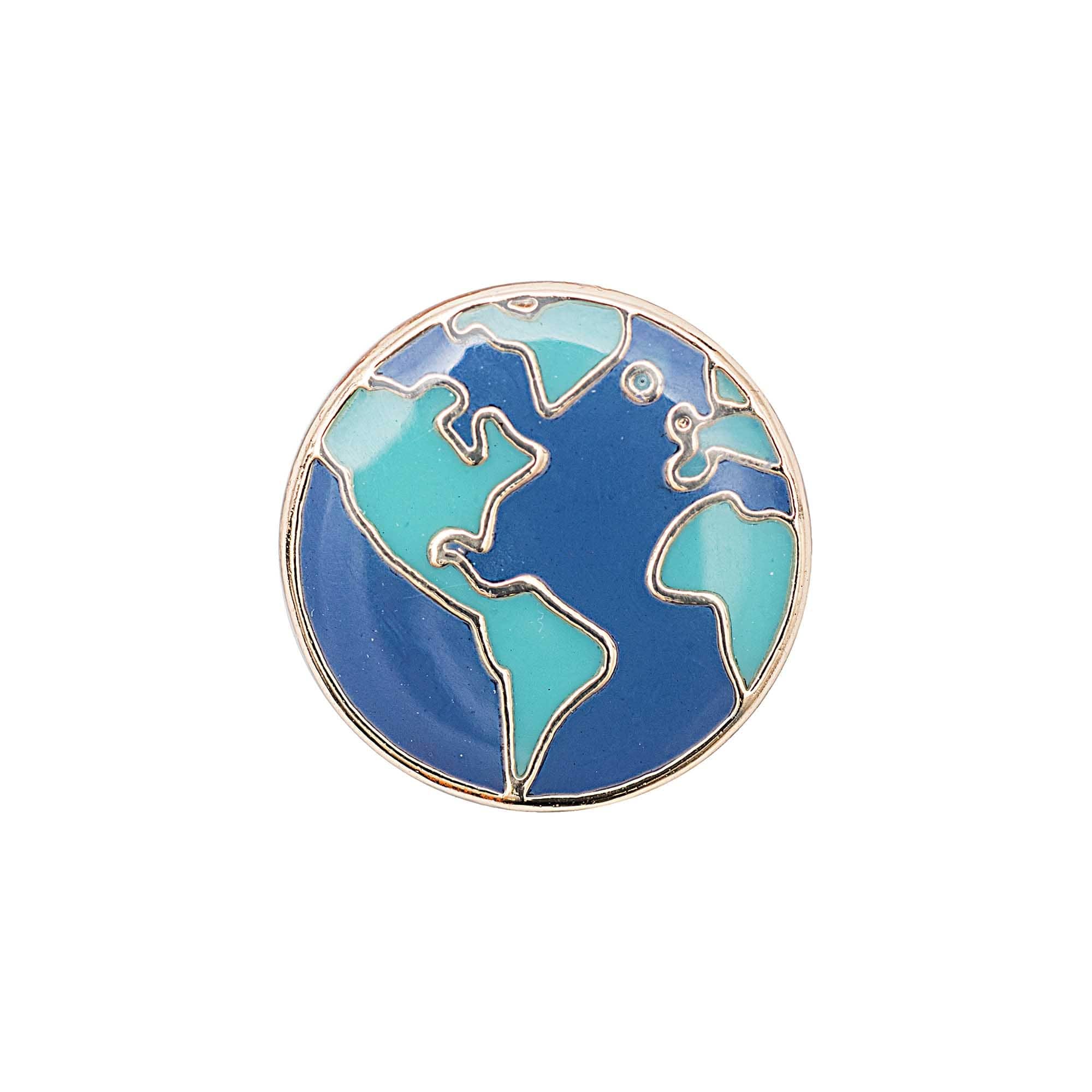 Enamel Pin Badge - Earth Globe | Party Bag Fillers Kids Jewellery ...