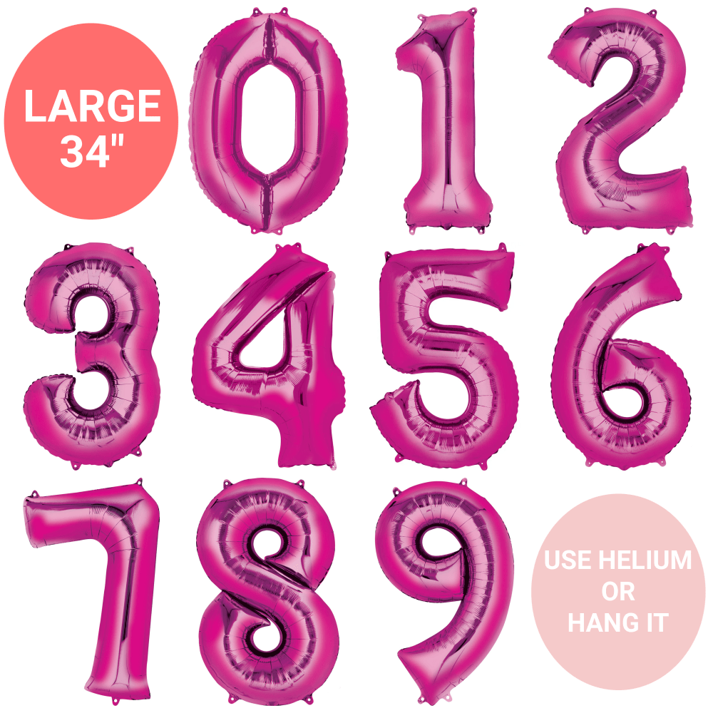 Big foil number outlet balloons