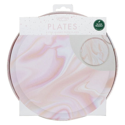 Marble Party Plates | Adult Paper Plates | Wedding Party Supplies Ginger Ray