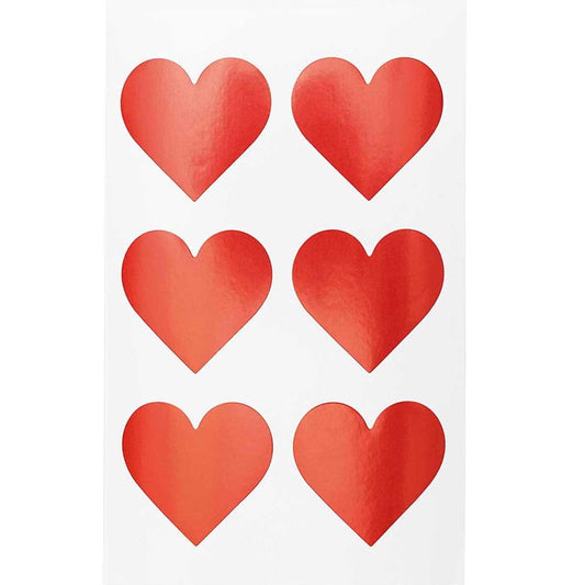 Red Heart Stickers | Valentines Stickers | Pretty Little Party Shop UK Rico Design