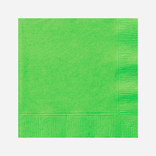 Lime Green Paper Napkins Serviettes