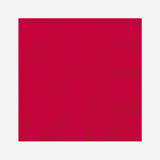 Solid Colour Red Paper Napkins Serviettes