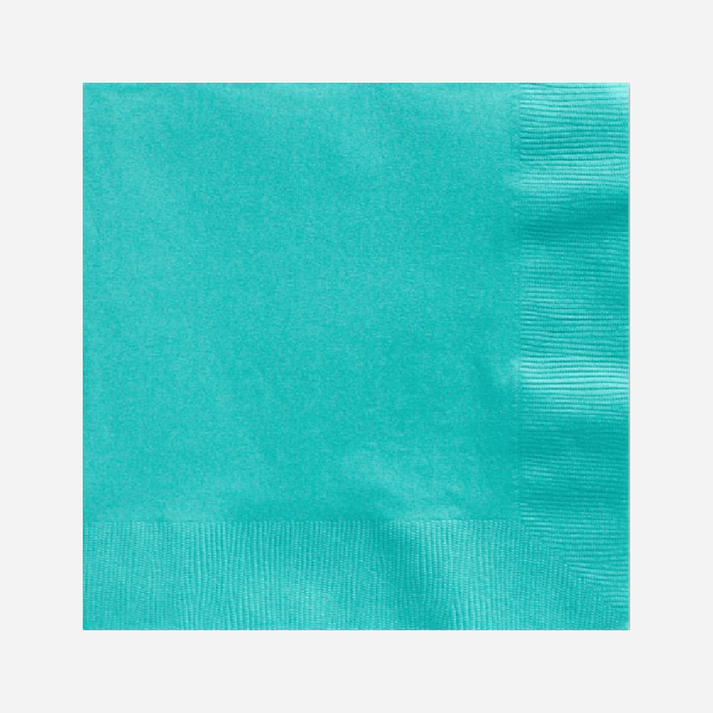 Teal Paper Napkins Plain Paper Serviettes Solid Colour Pretty