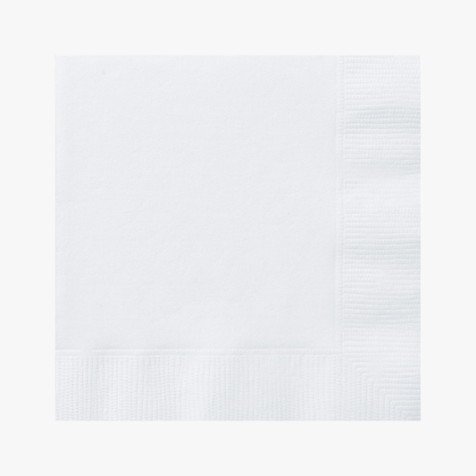 White Paper Napkins | Plain Paper Serviettes | Solid Colour Unique