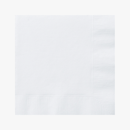 White Paper Napkins | Plain Paper Serviettes | Solid Colour Unique