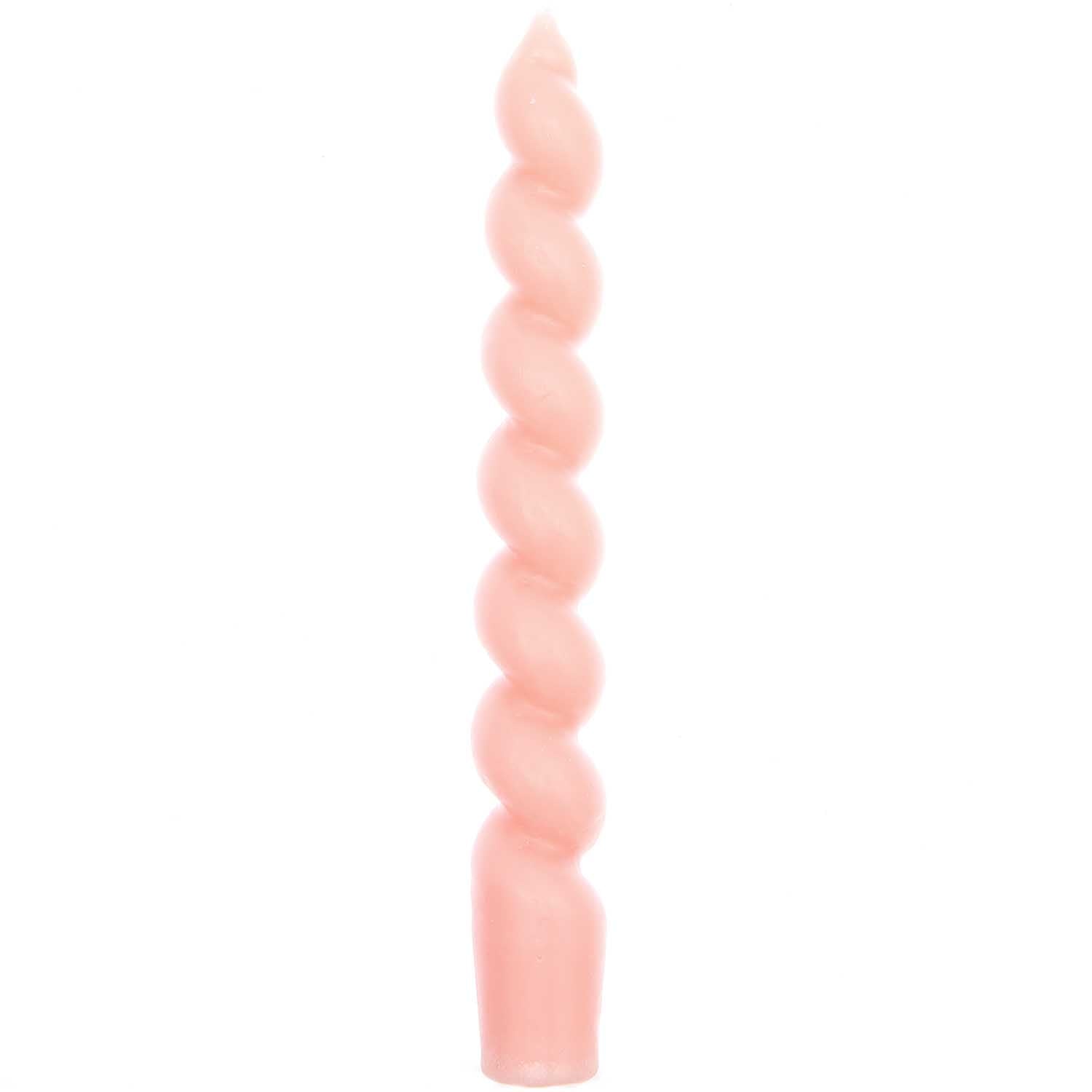 Spiral Candles | Smokey Rose Pink Spiral Candles UK Rico Design