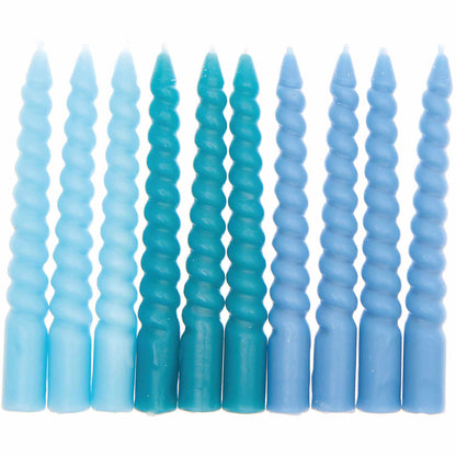 Spiral Candles Mix | Smokey Blue Spiral Candles UK Rico Design