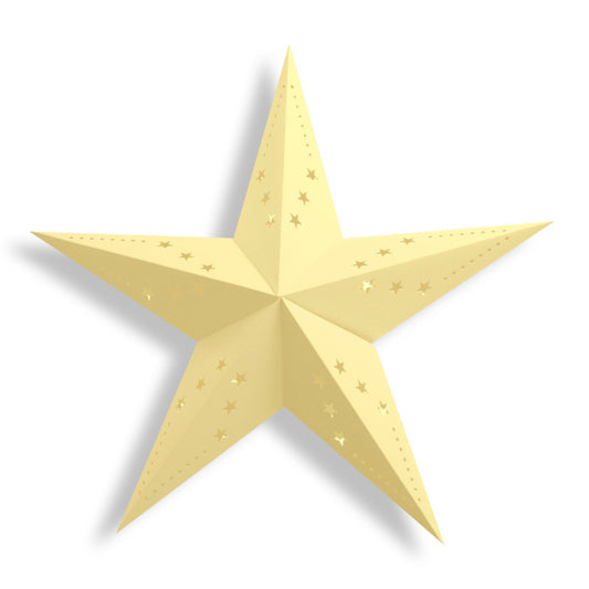 Pale Yellow Star Paper Lantern - 30cm