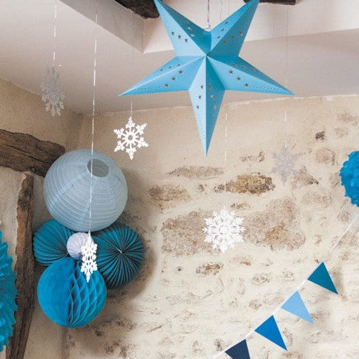 Paper Star Lanterns | Scandi Star Lanterns Blue