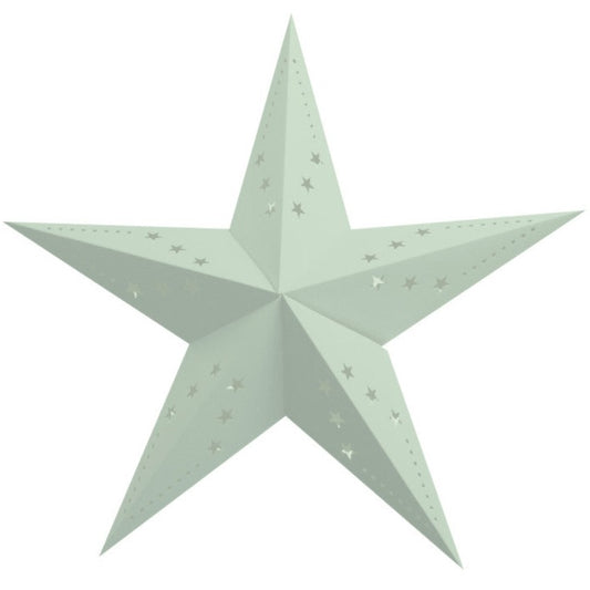 Scandi Style Star Paper Lantern in Mint