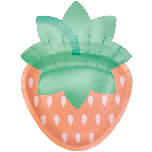 Strawberry Shaped Paper Party Plates UK