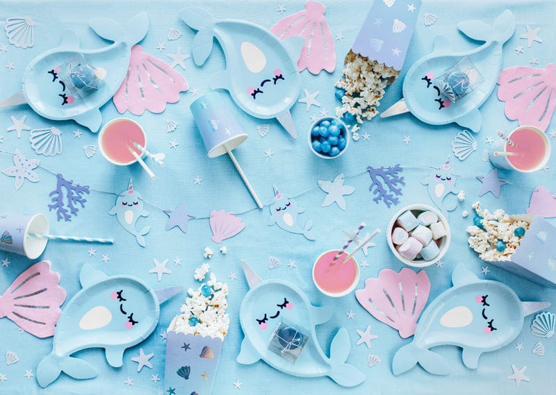 Narwhal Plates | Mermaid Party | Party Deco UK Party Deco