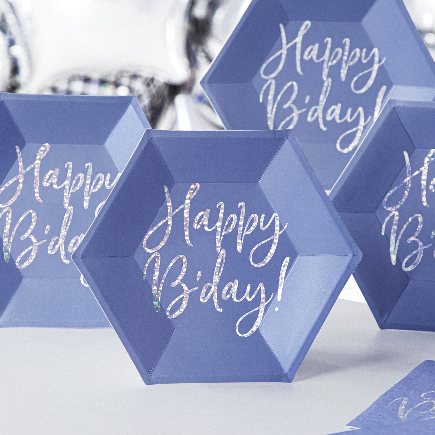 Blue Paper Plates | Birthday Party Supplies | Modern Party Shop UK Party Deco