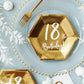 18th Birthday Party Plates Gold | Milestone Party Supplies UK Party Deco