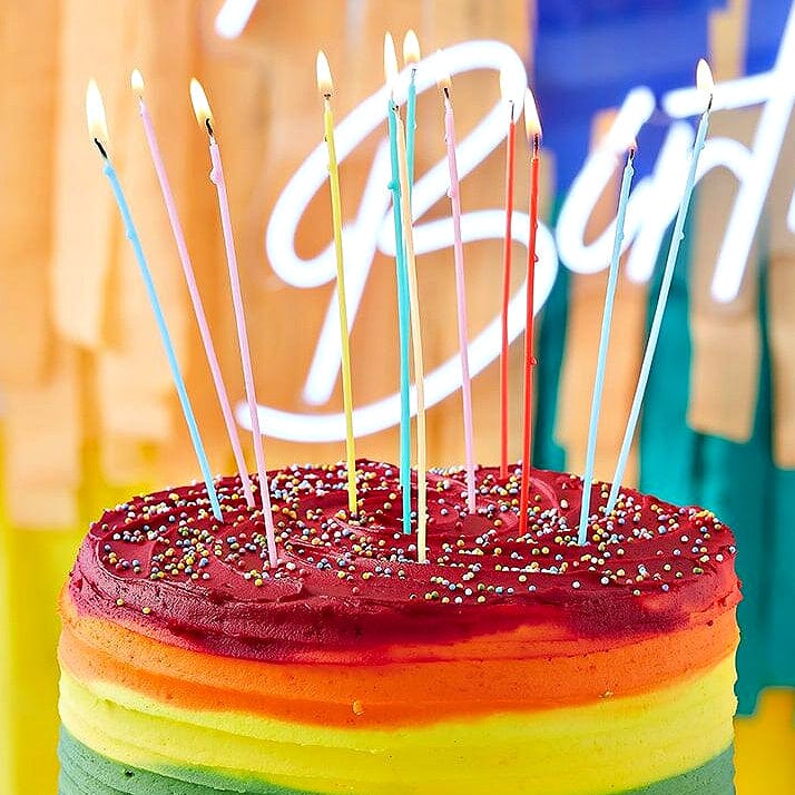 Long Tall Skinny Cake Candles | Birthday Cake Supplies UK Ginger Ray