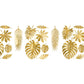 Gold Tropical Leaves Decorations |  Gold Foliage Party Decor UK Party Deco