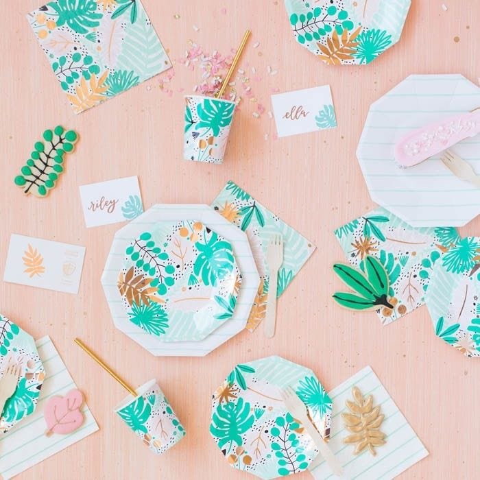 Tropicale Party Plates | Tropical Party Decorations & Tableware Daydream Society