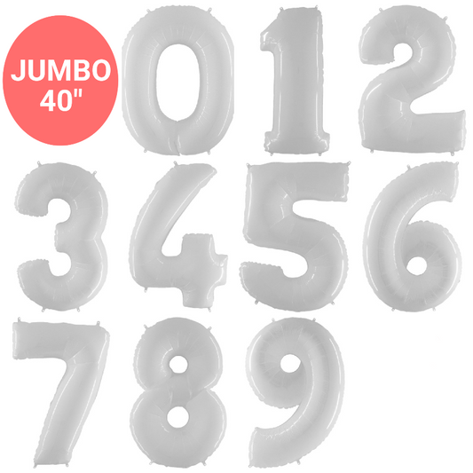 White Number Balloons | Number Helium Balloons online Grabo