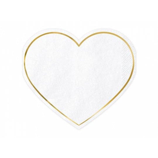 White Heart Shape Napkins | Wedding Napkins | Valentines Party Deco