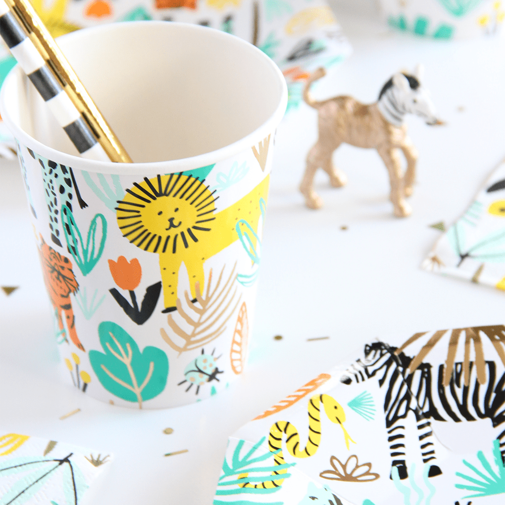 Into The Wild Animal Cups | Jungle Party Decorations & Tableware Daydream Society