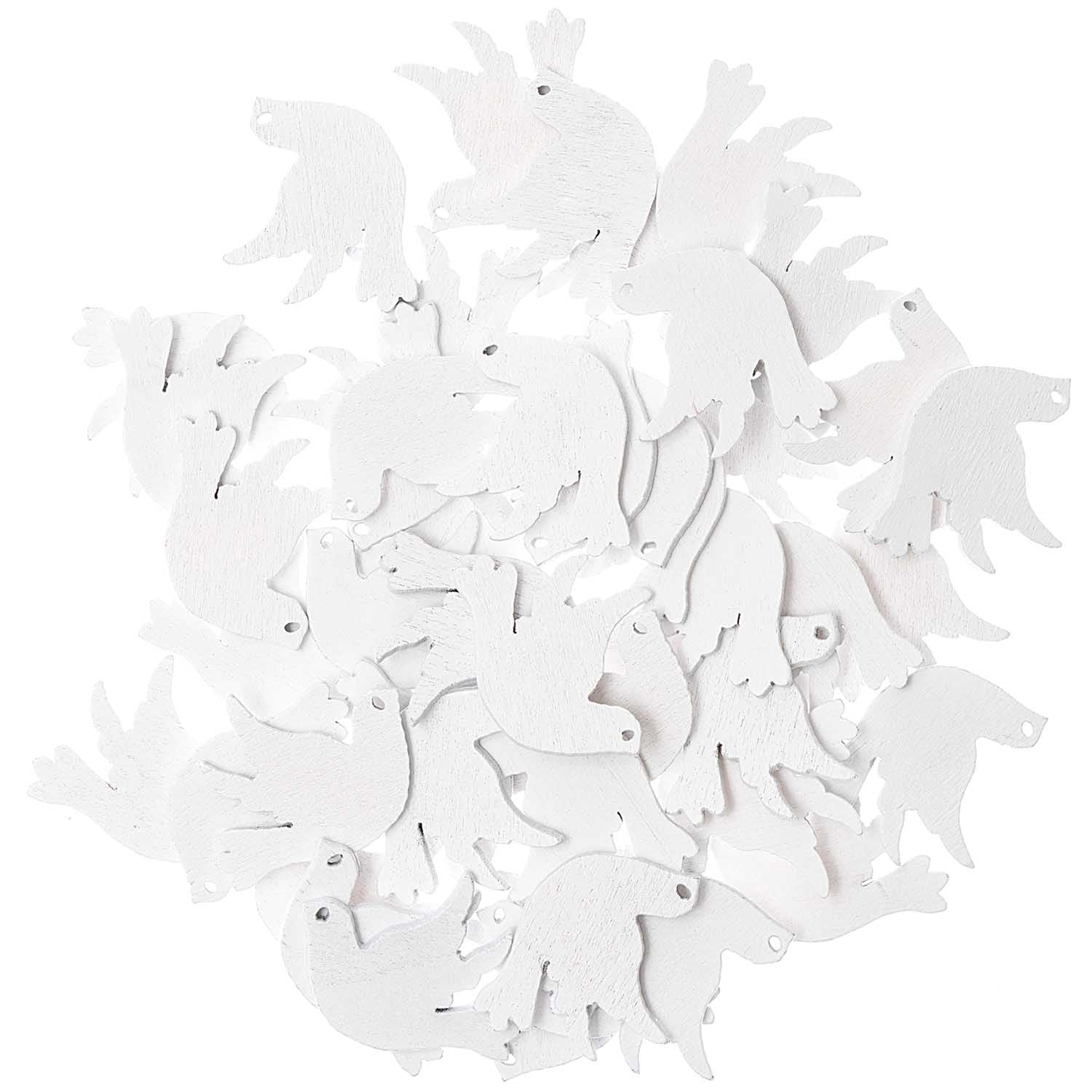 Wooden Wedding Table Confetti | White Doves | Pretty Little Party Rico Design