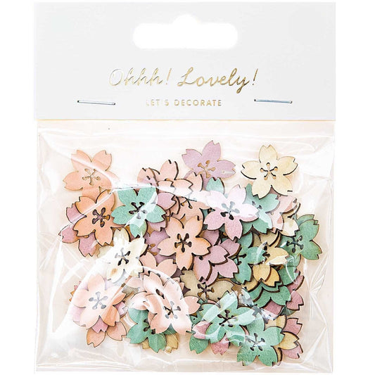 Wooden Pastel Table Scatter | Flower Table Confetti UK Rico Design