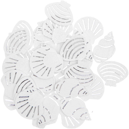 Wooden Seashell Confetti