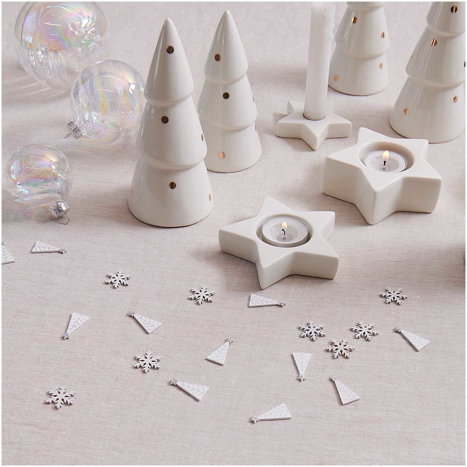 Wooden Snowflake Christmas Table Confetti | Eco Confetti Rico Design