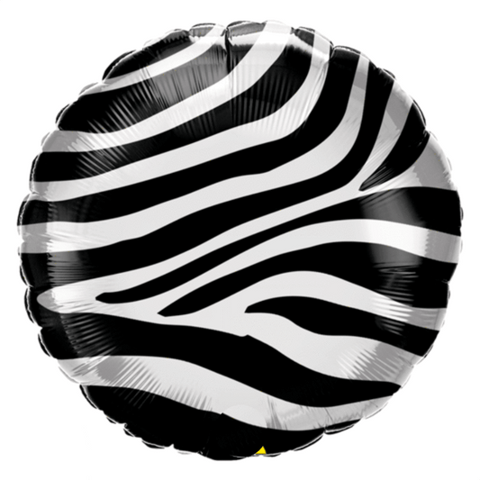 Animal Print Balloon - Zebra | Animal Safari Party Supplies Qualatex