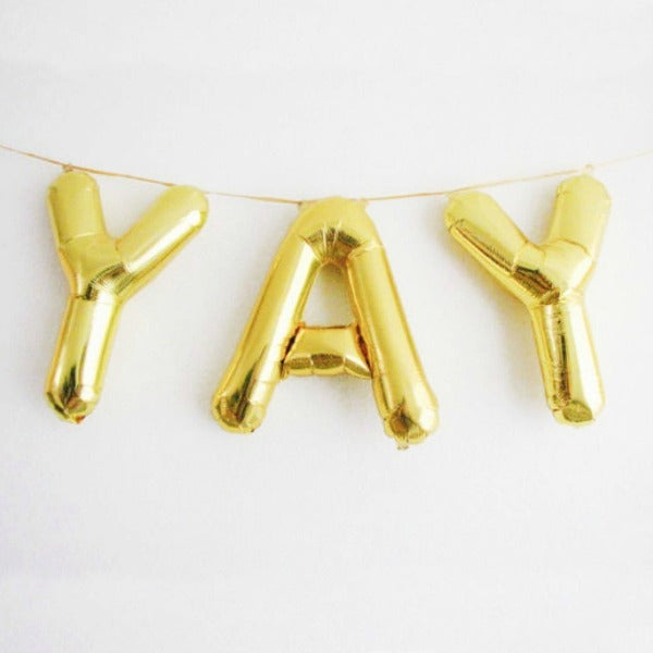 Balloon Letters Silver 16