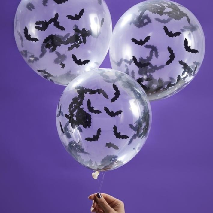 Halloween Bat Confetti Balloons | Cool Halloween Party Supplies UK Ginger Ray