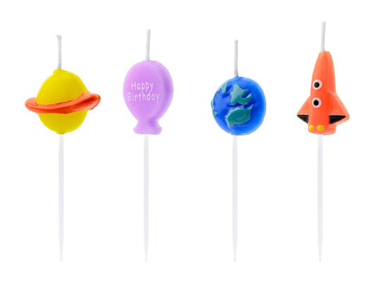 Space Candles | Space Party Ideas Birthday Party Cake Candles Party Deco