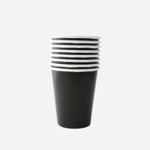 Plain Black Party Paper Cups UK