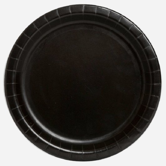 Plain Black Paper Plates UK