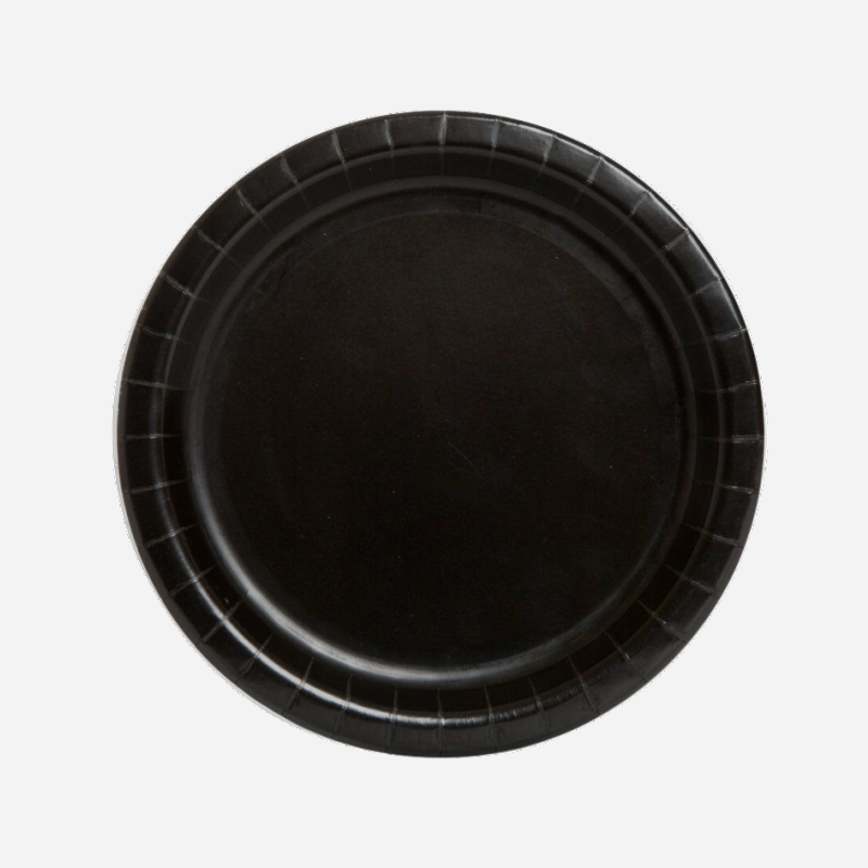 Plain Black Little Party Plates